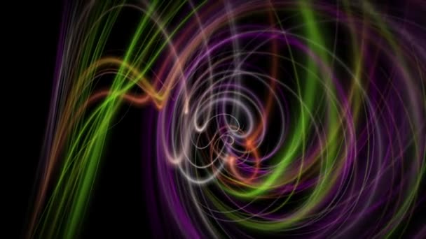 Fantastique animation vidéo avec un objet rayé en mouvement, boucle HD 1080p 