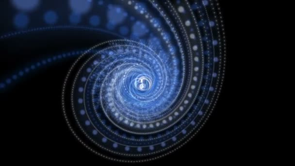 Fantastique animation vidéo avec un objet à bandes de particules en mouvement, boucle HD 1080p 