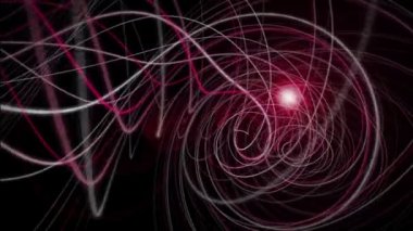 Parçacık Şerit nesne ve hareket, ışık ile fütüristik video animasyon döngü Hd 1080p
