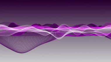 Parçacık dalga nesnesiyle romantik video animasyonu, 4096x2304 döngü 4K