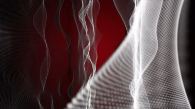 Ağır çekimde parçacık dalga nesnesi ile güçlü video animasyonu, 4096x2304 döngü 4K