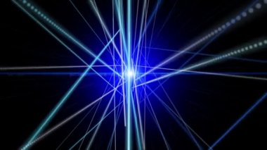 Parçacık Şerit nesne ve hareket, ışık ile fütüristik video animasyon döngü Hd 1080p