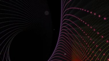 Parçacık Şerit nesne ve hareket, ışık ile fütüristik video animasyon döngü Hd 1080p
