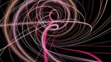 Parçacık Şerit nesne ve hareket, ışık ile fütüristik video animasyon döngü Hd 1080p