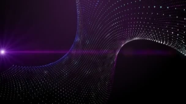 Animación de video futurista con objetos en movimiento y luces parpadeantes, loop HD 1080p — Vídeos de Stock