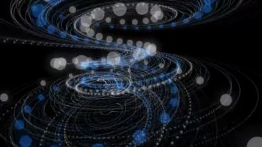 Parçacık Şerit nesne hareket, fütüristik video animasyon döngü Hd 1080p