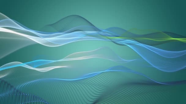 Fantastic eco video animation with wave object in motion, loop HD 1080p — Stock Video