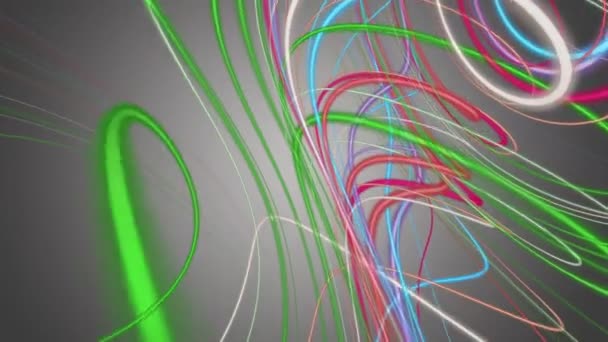 Fantástica animación de vídeo con objeto de rayas en movimiento, bucle HD 1080p — Vídeos de Stock
