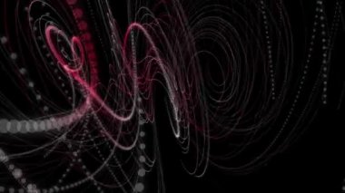 Parçacık Şerit nesne hareket, fütüristik video animasyon döngü Hd 1080p