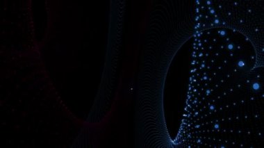 parçacık nesne ve hareket, ışık ile fütüristik video animasyon döngüsü hd 1080p