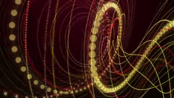 Animation vidéo futuriste avec objet à bande particulaire en mouvement, boucle HD 1080p 