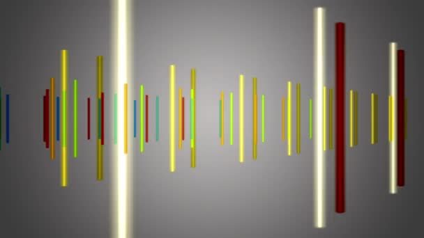 Fantástica animación de vídeo con objeto de rayas en movimiento, bucle HD 1080p — Vídeos de Stock