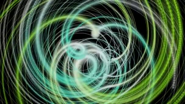 Animación de video ecológico futurista con objeto de rayas de partículas en movimiento, bucle HD 1080p — Vídeos de Stock
