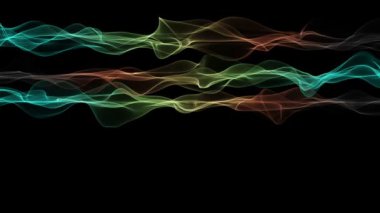 fantastik video animasyon ile dalga nesne hareket, döngü hd 1080p