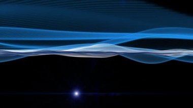 Dalga nesne ve ışık, hareketli fütüristik video animasyon döngü Hd 1080p