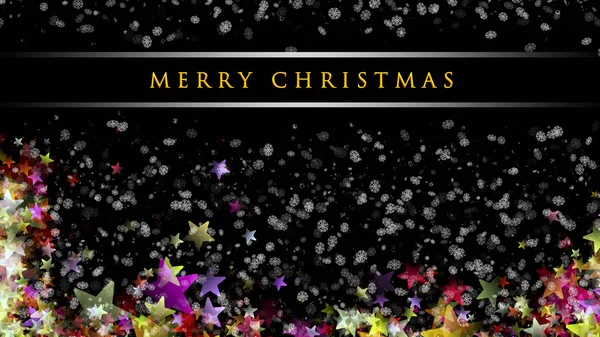 Wunderbare weihnachtliche Hintergrundgestaltung mit Sternen und Schneeflocken — Stockfoto
