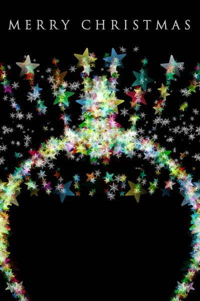 Underbara jul bakgrund design med stjärnor och snöflingor — Stockfoto