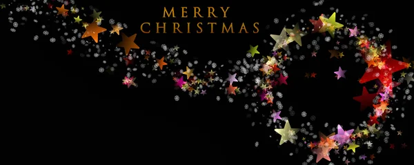 Чудесный рождественский фоновый дизайн со звездами и снежинками — стоковое фото