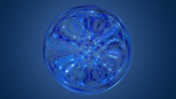 Fantastické video animace s zářící světelné koule v pohybu, opakování Hd 1080p — Stock video