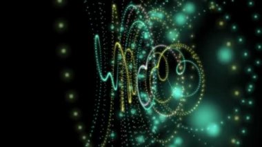 Parçacık Şerit nesne hareket, fütüristik video animasyon döngü Hd 1080p