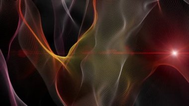 Dalga nesne ve ışık, hareketli fütüristik video animasyon döngü Hd 1080p