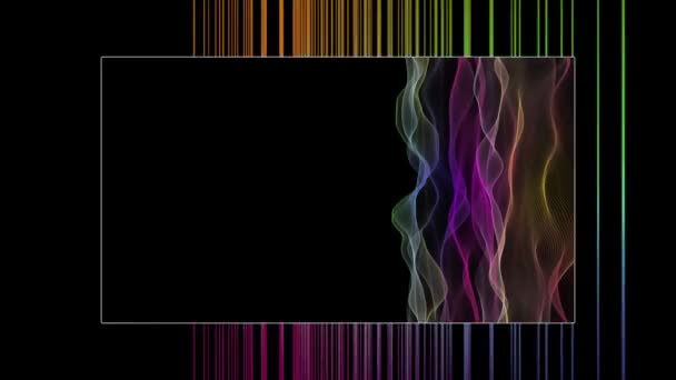Fantastic video animation waves and stripes in motion with space for your text, loop HD 1080p — Stock Video