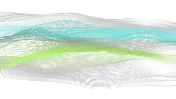 Fantastique animation éco vidéo avec l'objet vague en mouvement, boucle HD 1080p — Video