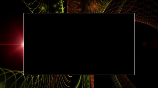 Futuriste vidéo animation particule bande objet et lumière en mouvement avec de l'espace pour votre texte, boucle HD 1080p 