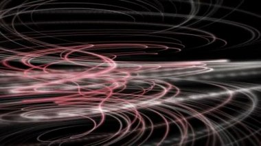 Fantastik video animasyon parçacık Şerit nesne hareket, değişen renk ile döngü Hd 1080p