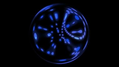 Fantastik video animasyon hareketli, parlayan ışık küre ile döngü Hd 1080p