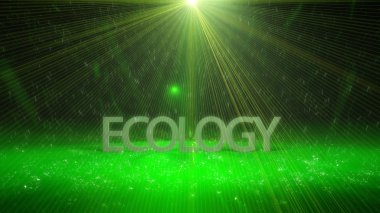 Fütüristik ekoloji arka plan tasarım ışıkları ile