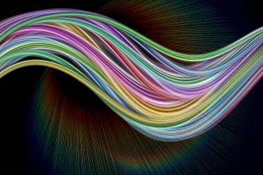 Işıklı fütüristik teknoloji dalga arkaplan tasarımı