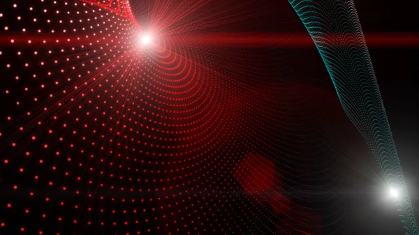Diseño futurista de fondo de partículas con luces —  Fotos de Stock
