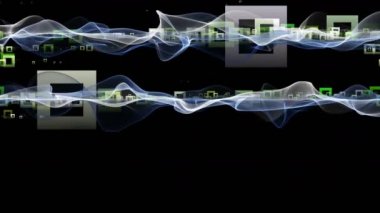 Fantastik video animasyon dalga nesne ve arka plan, 4096 x 2304 loop 4 k renk