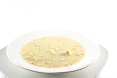 Ev yapımı tavuk Mısır çorbası