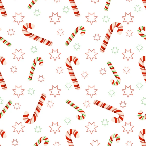 Christmas or New Year vector seamless pattern — Stock Vector