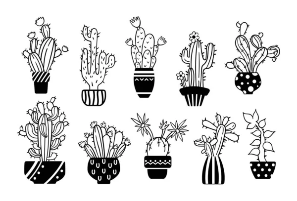 Cactus clipart set - διάνυσμα — Διανυσματικό Αρχείο