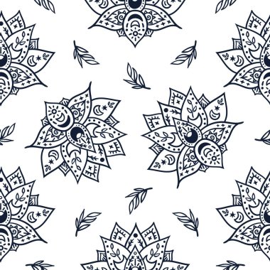 Göksel siyah beyaz el kusursuz desen çizdi