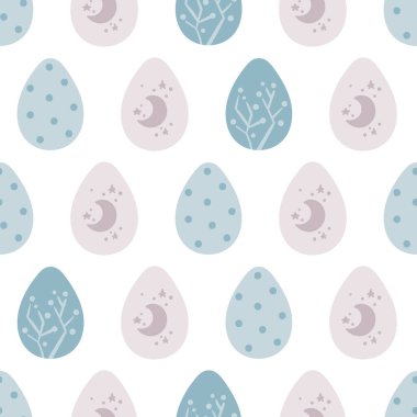 Paskalya pastel boho çocukları kusursuz desen ya da dijital kağıt