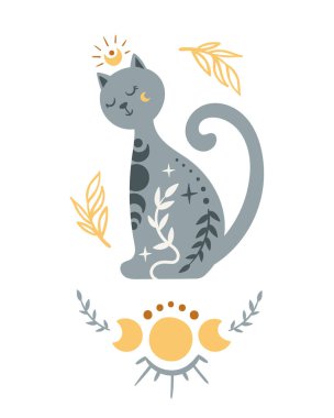 Çizgi film çocukları göksel uzay kedisi bebek odası posteri