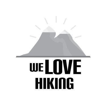 Dağ simgesini Hiking seviyoruz