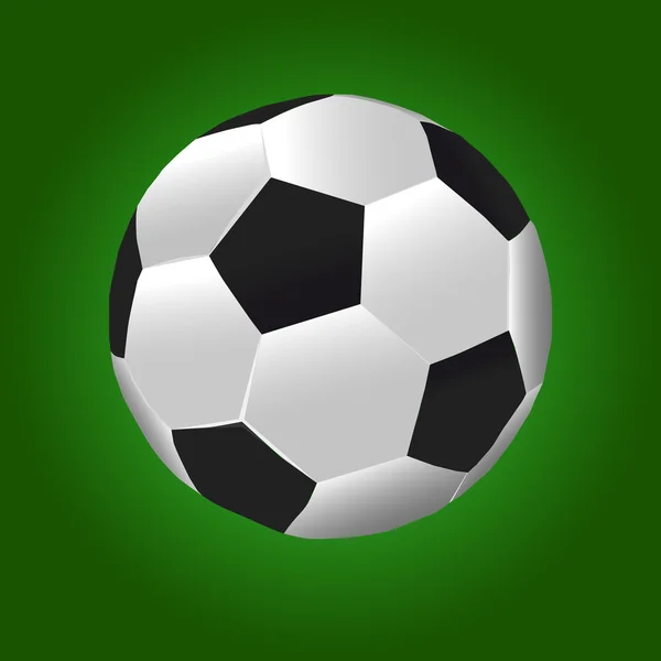 Fußball mit grünem Hintergrund und Linien — Stockvektor