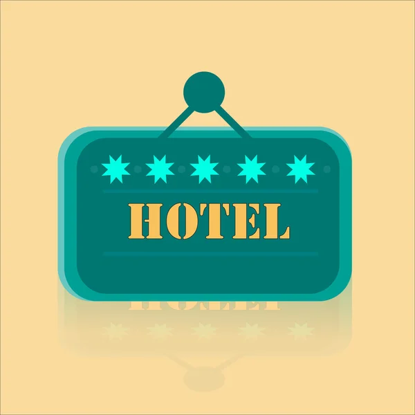 Hotelbanner mit fünf Sternen — Stockvektor