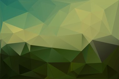 Yeşil üçgen poligon arka plan