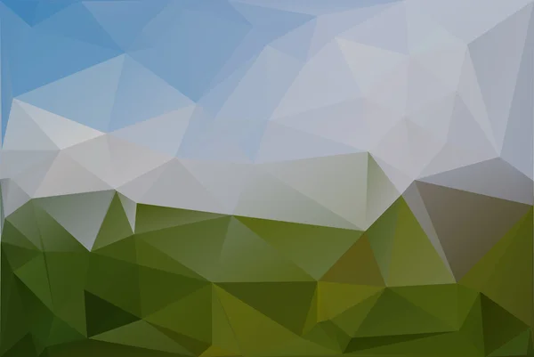 Yaz yeşil üçgen poligon arka plan — Stok Vektör