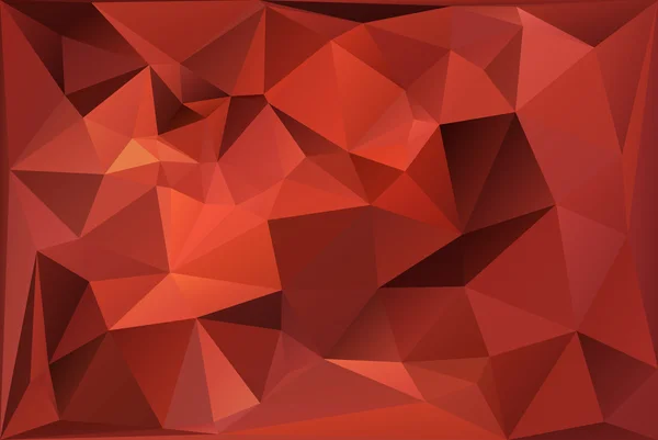 Fondo del triángulo rojo marrón polígono — Vector de stock