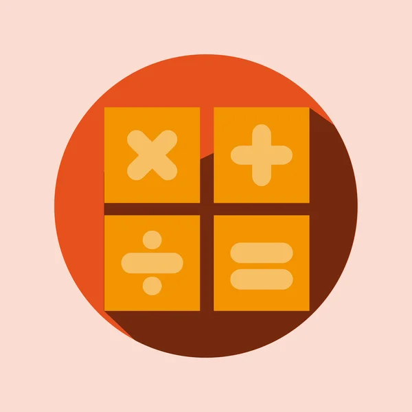 Плоский стиль калькулятор з помаранчеву кнопку — стоковий вектор