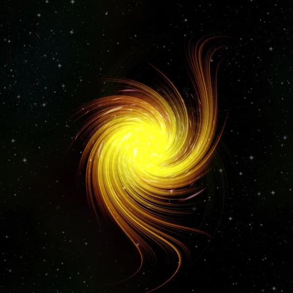 Скручений жовтий іскровий з тлом з зірками — стокове фото