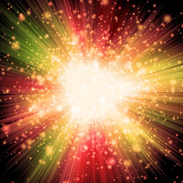 Orange Burst With Sparkles Background — Stock Photo, Image