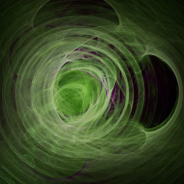 Skeç ile daire yeşil fraktal arka plan